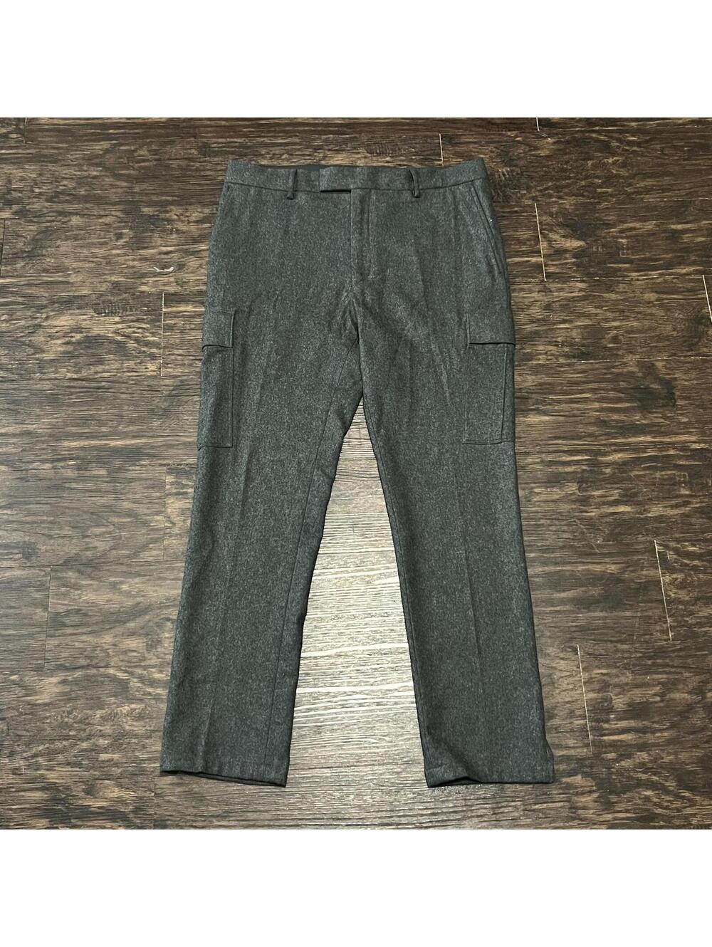 Polo Ralph Lauren Mens Gray Wool Cashmere Pants Cargo Pocket Size 36x30